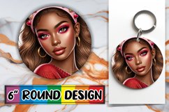 Sweet Round Ornaments Design, Love Girl Product Image 1