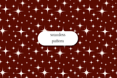 Burgundy and Cream Retro Starburst Seamless Pattern Product Image 1