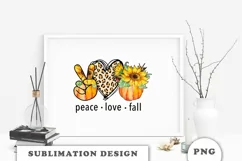Peace Love Fall png sublimation designs downloads Product Image 4