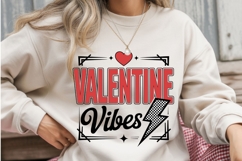 Valentine Vibes PNG | Retro Valentine Lightning Bolt PNG Product Image 2