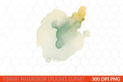 Vibrant Watercolor Splashes Clipart Product Image 1