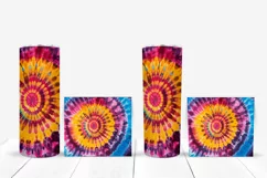 Tie Dye Tumbler Sublimation, Watercolor Tumbler Wrap Design Product Image 5