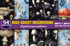 Mad About Mushrooms Pattern Bundle PNG Product Image 6