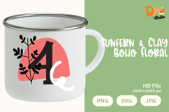 Sunfern &amp; Clay Boho Floral Monogram Product Image 1