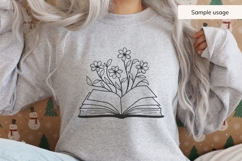 Book With Blooming Flowers SVG Product Image 5