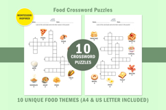 PreSchool 10 Food Crossword Activity Pages for Kids Product Image 5