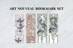 Vintage Art Nouveau Bookmark,Elegant Floral Animal Design Product Image 5