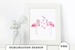 Watercolor Flamingo Sublimation Downloads Product Image 5