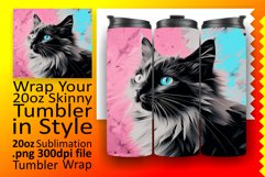 Cat Tumbler Wrap Extravaganza: Sublimation Art Product Image 1
