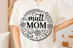 Mutt Mom Svg, Dog Mom Svg, Funny Dog Lover Svg, Fur Mama Svg Product Image 6