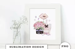 Watercolor flowers and champagne Sublimation Product Image 5