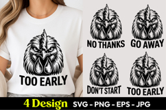 Chicken Too Early Mood SVG PNG Product Image 1