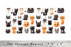 Cat Halloween Can Glass Wrap, Libbey Glass 16 oz Product Image 2