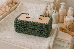 Rectangle tissue box base cover file laser cut for wicker Product Image 5