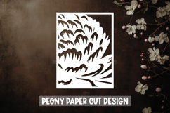 11 Peony Flowers Paper Cut Cards Template Product Image 6