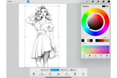 49 Procreate Pin-Up Girls Stamp Brushes Product Image 4