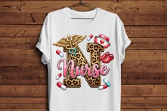 Nurse Letter N Leopard PNG, Nurse Sublimation Design, Product Image 5