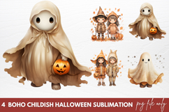 Boho Childish Halloween clipart Product Image 1