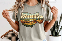 Ohio State Map PNG, Vintage Forest &amp; Nature Sublimation Product Image 5