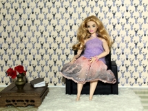 Deer wallpaper dollhouse DIY printable easy use coral colour Product Image 5