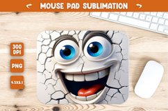 Funny cartoon emoji mouse pad sublimation Product Image 1