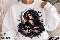 Make Magic Witch PNG ,Gothic Moon Art Product Image 5