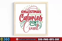 Christmas calories don't count SVG, Funny Christmas SVG Product Image 3