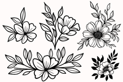 Floral Flowers Decorative SVG Bundle, Wedding Flower Clipart Product Image 2