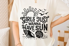 Girls Just Wanna Have Sun Svg, Girls Vacation Svg, Beach Svg Product Image 6