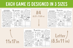 Garden coloring activity play mats. Gardening placemats Product Image 5
