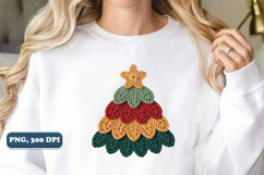 Crochet Yarn Christmas Tree PNG, Christmas tree PNG Product Image 3