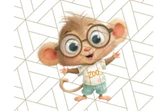 Zoo Monkeys Clipart, Cute Cartoon Jungle Monkeys PNG Product Image 5