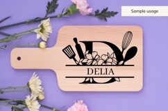 Kitchen Split Monogram svg Bundle - 26 Letters Product Image 5