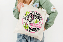 Coquette Stoner Girl PNG, Weed Lover Skull Pink Retro Girly Product Image 5