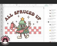 All Spruced Up svg, Retro, Tree, Stanley Tumbler, Belt Bag Product Image 6