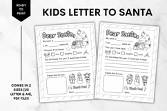 Printable Kids Letter To Santa | Christmas Coloring Page 1 Product Image 1