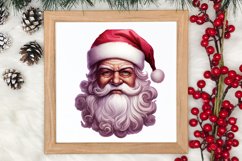 Vintage Black Pink Santa Claus Sublimation Clipart Product Image 4