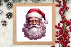 Vintage Black Pink Santa Claus Sublimation Clipart Product Image 4