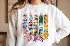 Summer Vibes PNG sublimation |Beach &amp; Summer PNG T-Shirt Product Image 2