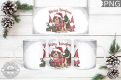 Merry Woofmas Mug Wrap - Christmas Mug Sublimation Product Image 1