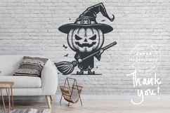 Halloween Pumpkin Witch Silhouette Illustration 2 Product Image 3