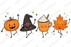 Fall Halloween Pumpkin Ghost Friends PNG, Halloween Ghost Product Image 4
