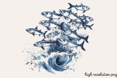 Summer Sea Animals Clipart PNG Product Image 1