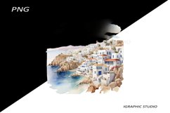 Greece summer clipart, Mediterranean Vacation Clipart Product Image 1