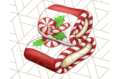 Santa Sleigh Ride Clipart PNG, Flying Reindeer Christmas Art Product Image 5