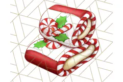 Santa Sleigh Ride Clipart PNG, Flying Reindeer Christmas Art Product Image 5