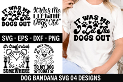 Dog Bandana SVG Design - it's treat o'clock somewhere Product Image 1