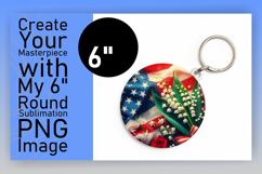 Bright Round Design PNG for Coasters , USA Flag Product Image 1