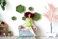 Miniature moss wall art digital download file Dollhouse doll Product Image 5