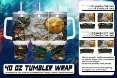 Golden Mozaic Tumbler Wrap: Glitter Sublimation,Spring Product Image 1